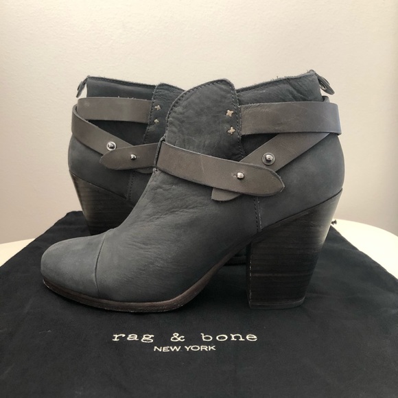 Grey Suede Leather Ankle Boot - Picture 2 of 4